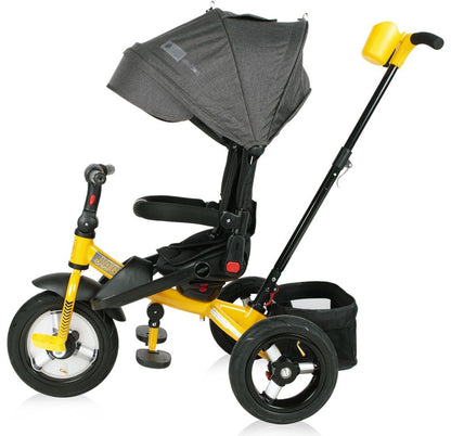 Triciclo Evolutivo Jaguar Con Capota , Asiento Giratorio 360º Y Ruedas Neumáticas Black Yellow_1