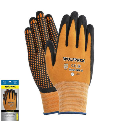 Guantes Nylon Con Palma En Foam Y Puntos Nitrilo Touch 10 (par)
