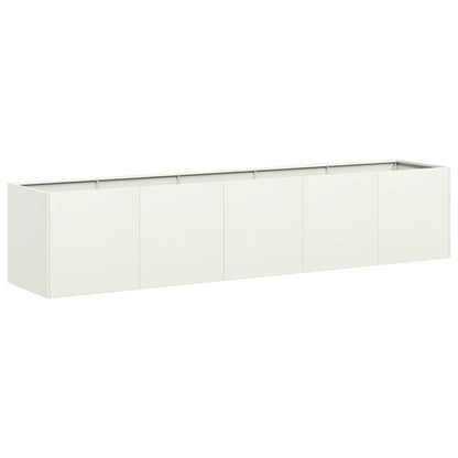 Jardinera De Acero Laminado En Frío Blanco 200x40x40 Cm_0