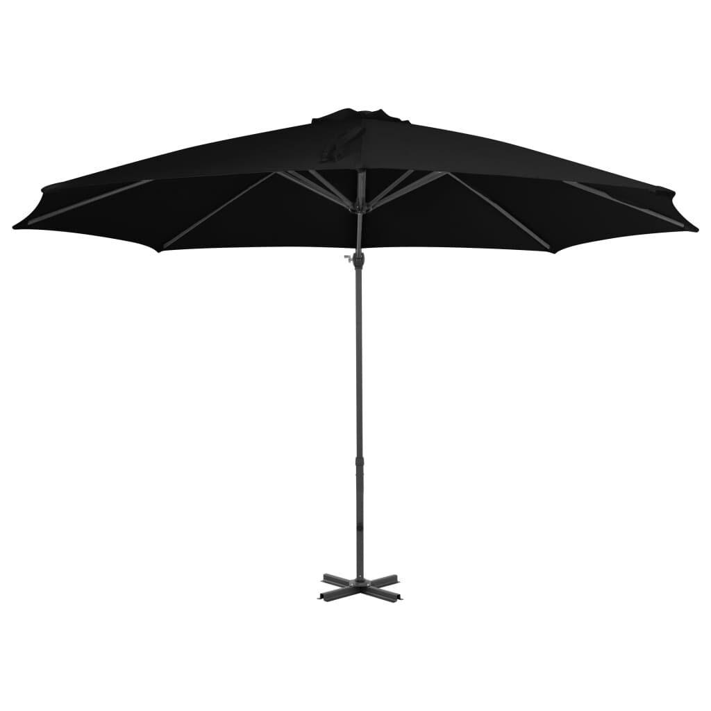 Vidaxl Sombrilla De Jardín Voladiza Con Palo De Aluminio Negra 300 Cm_1