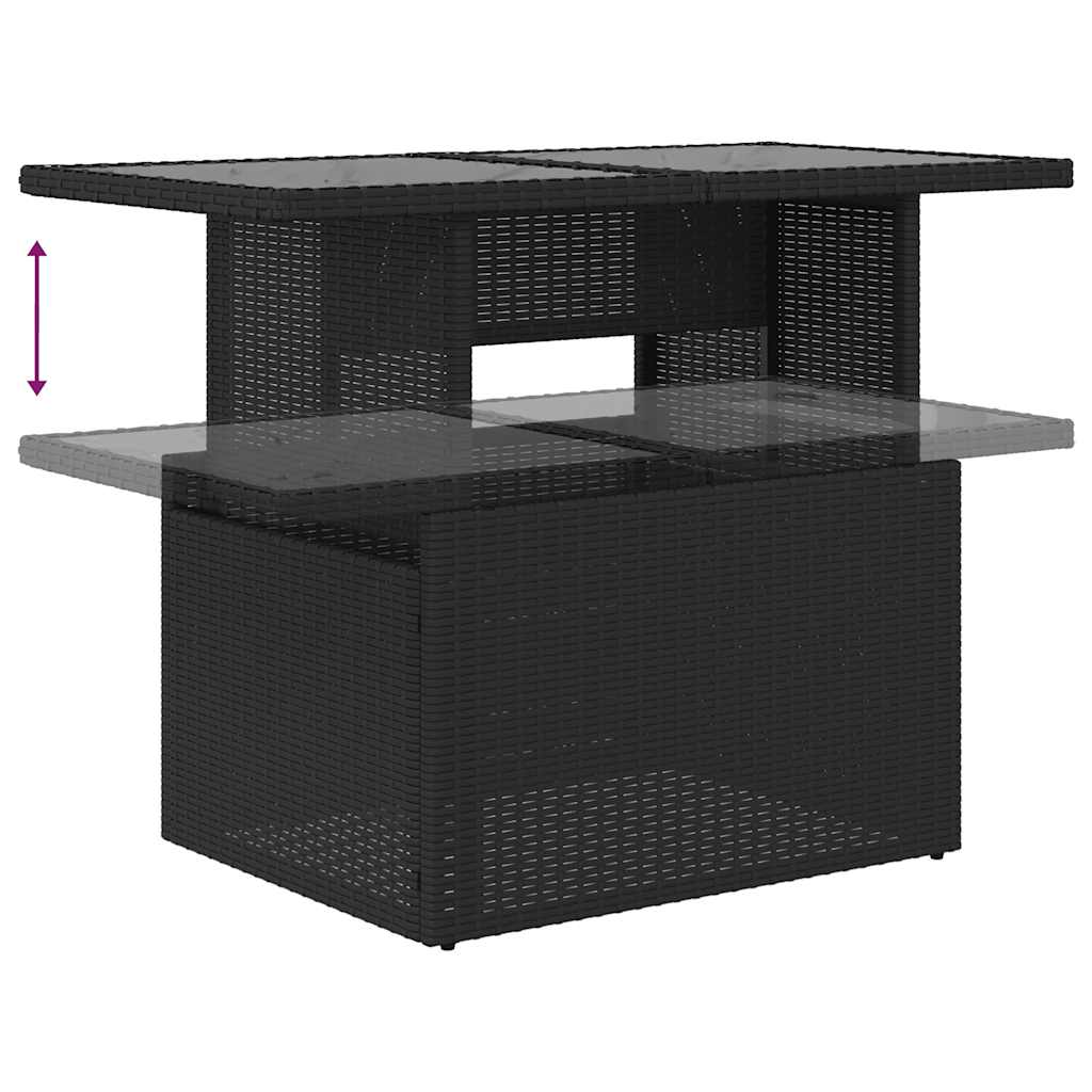 Set De Sofás De Jardín Con Cojines 9 Pzas Ratán Sintético Negro / Vetonek_3