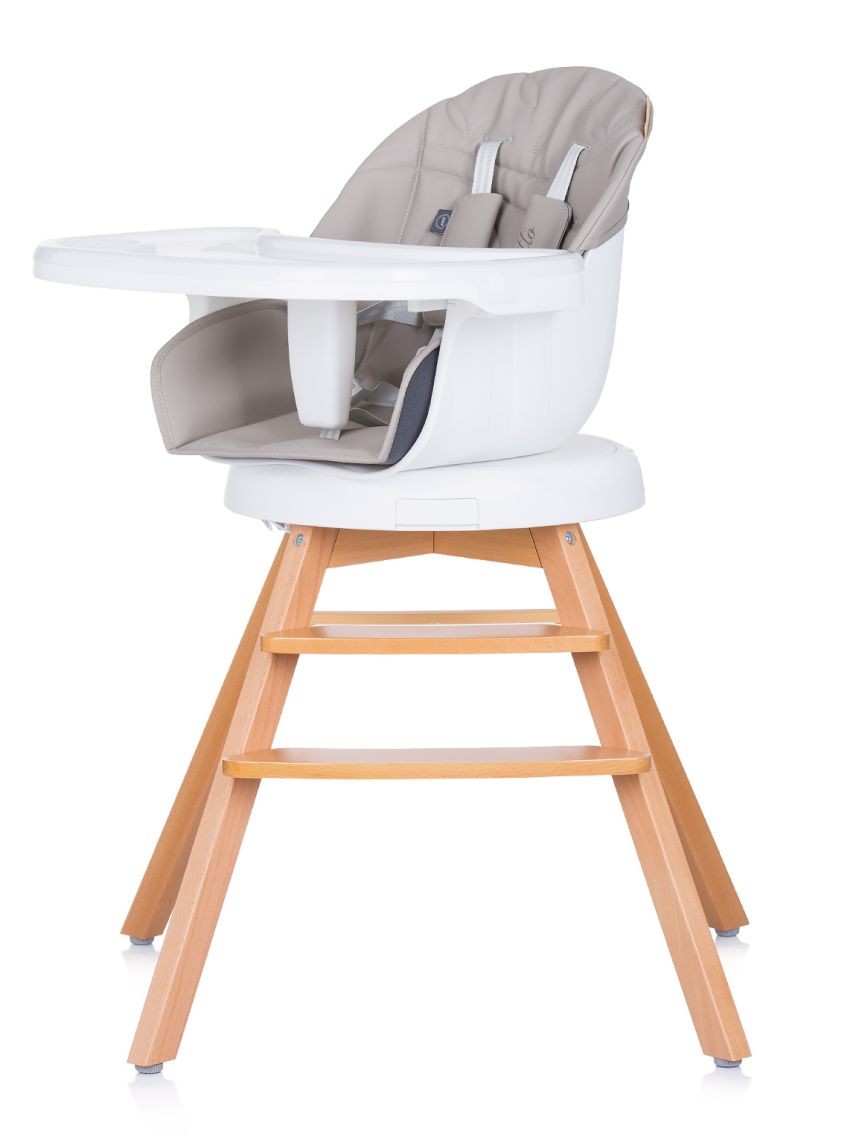 Trona Evolutiva 3 En 1 Con Patas De Madera Y Asiento De Polipiel Giratorio Rotto Humus_2