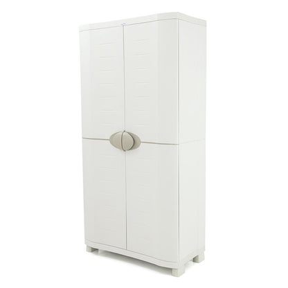 Roupeiro 4 Prateleiras 90 cm Space Saver Plastiken Bege