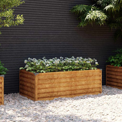 Jardinera Elevada 100x50x36 Cm De Acero Corten_1