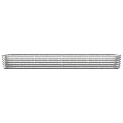 Jardinera Arriate Acero Galvanizado Plata 332x40x36 Cm_2