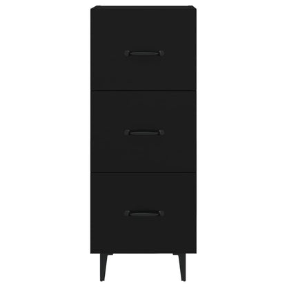 Aparador De Madera Contrachapada Negro 34,5x34x90 Cm / Vetonek_5