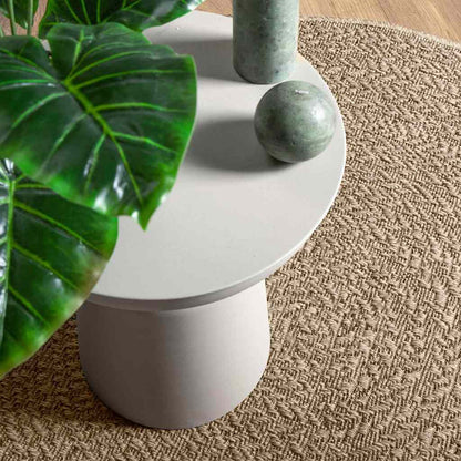 Vidaxl Alfombra Zizur Aspecto Yute Interior/exterior Beige Ø 120 Cm_1