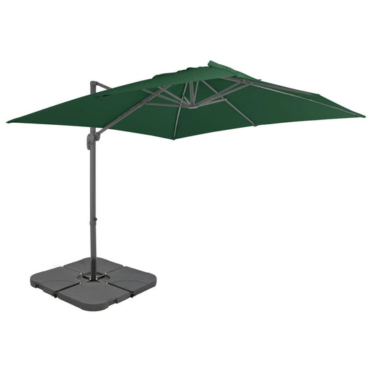 Vidaxl Sombrilla De Jardín Con Base Portátil Verde_0