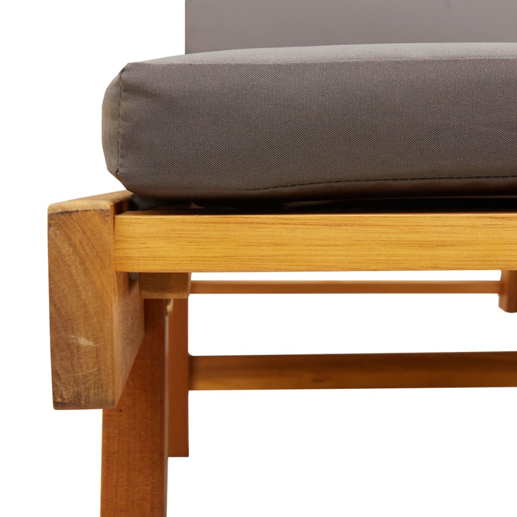 Tumbonas Con Cojines 2 Uds Madera Maciza De Acacia 200x68x83 Cm / Vetonek_3