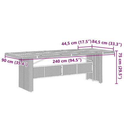 Set De Comedor Jardín 11 Pzas Con Cojines Ratán Sintético Negro / Vetonek_3