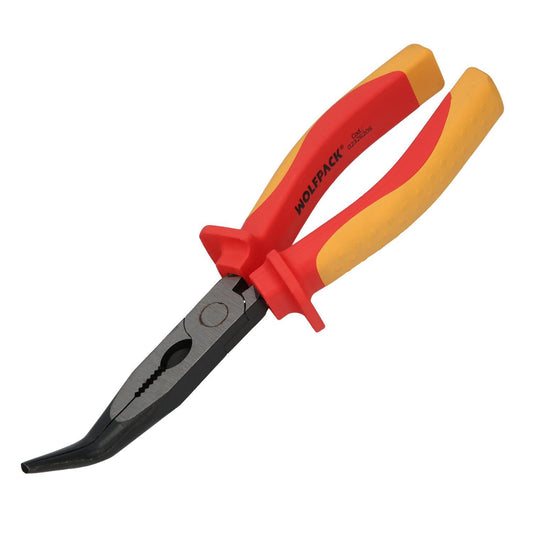 Alicates Boca Curva 200 Mm. Mangos Aislados Acero Cromo Vanadio Pelacables, Corta Cables, Pelador Cables