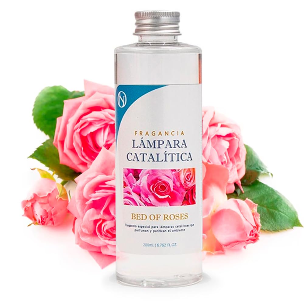 Fragancia Para Lámpara Catalítica Aroma Bed Of Roses (200ml) - Elimina Malos Olores E Impurezas, Perfuma Y Limpia_0