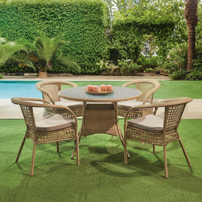 Mesa Redonda De Exterior Kiba Rattán, Rattan, 105 X 73 X 105_2
