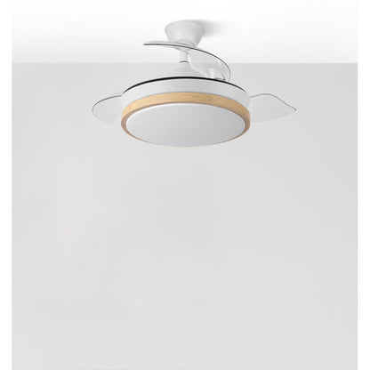 Ventilador Dc Evros Blanc/hay 72w 6120lm 91d 3aspas Desplegables 3000-4000-6000k Remoto, Temporizador, Memoria_3
