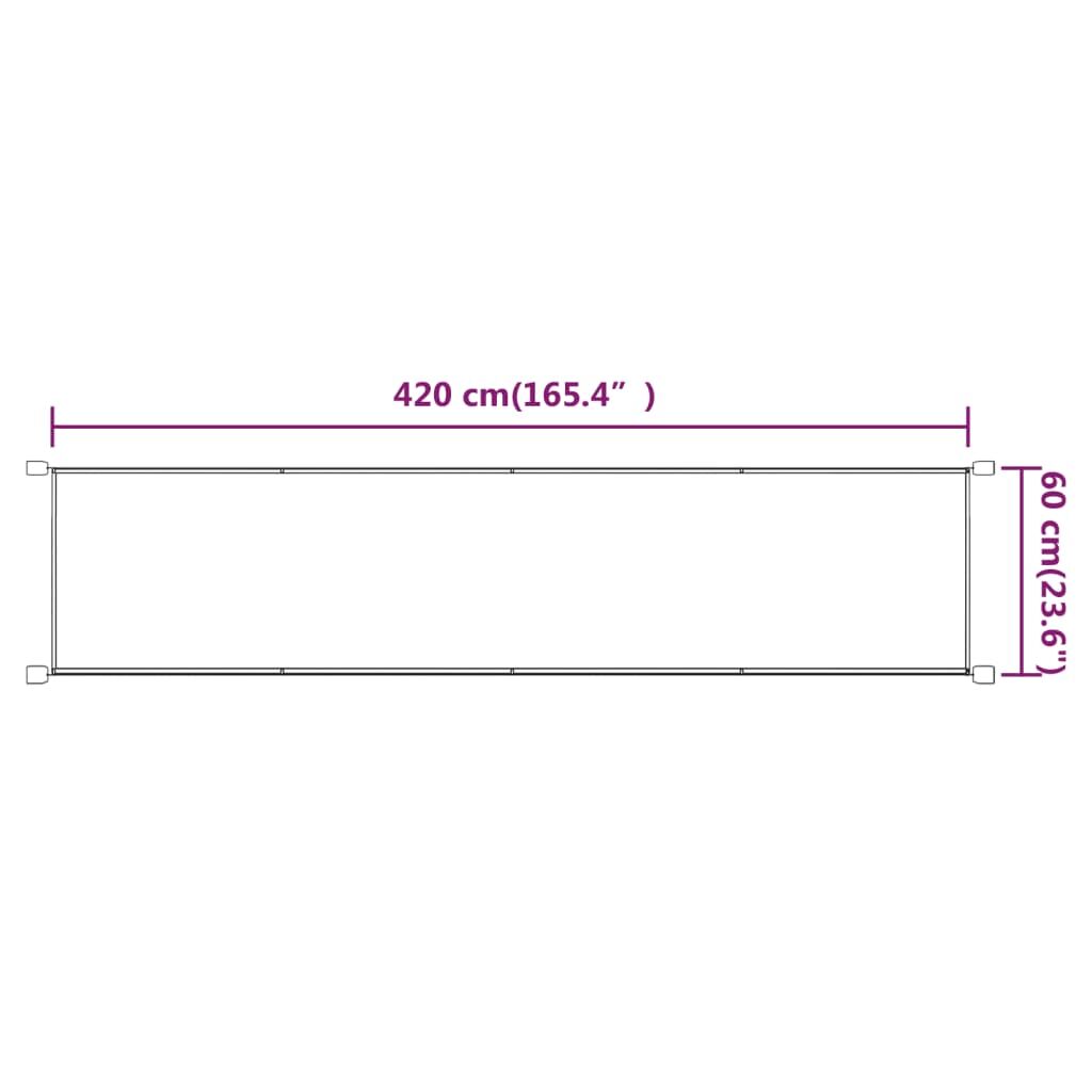 Vidaxl Toldo Vertical Terracota Tela Oxford 60x420 Cm_2