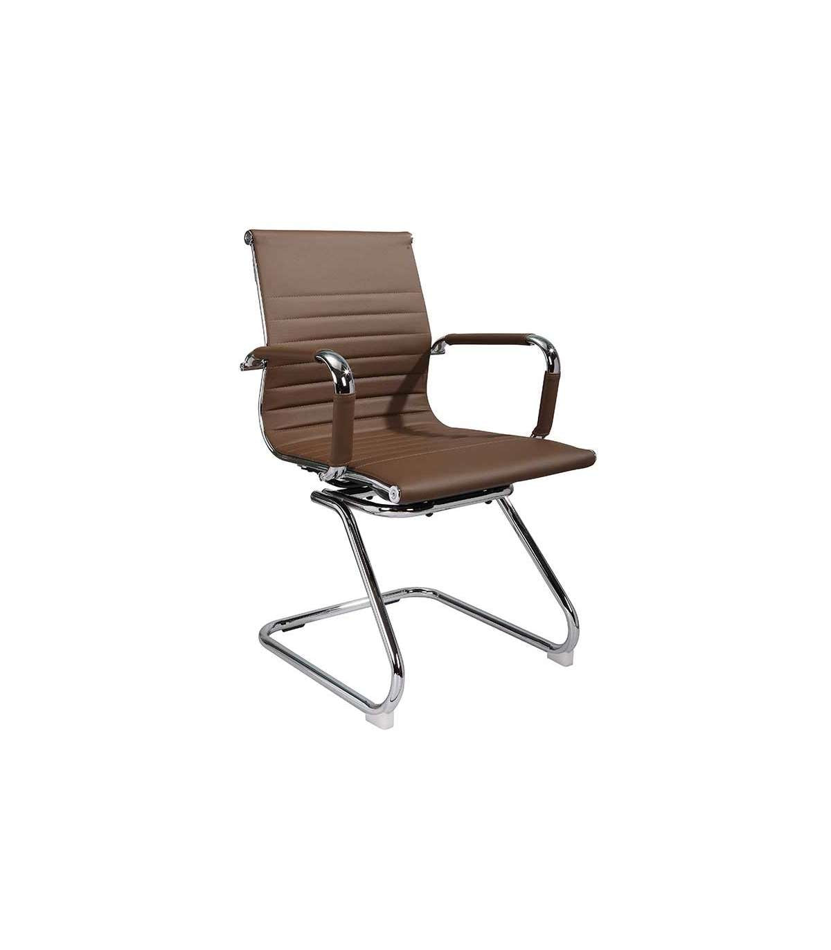 Pack De Dos Sillas Confidente Tapizado En Piel Sintetica Marrón Chocolate, 57 Cm(ancho) 90 Cm(altura) 61 Cm(fondo)_0