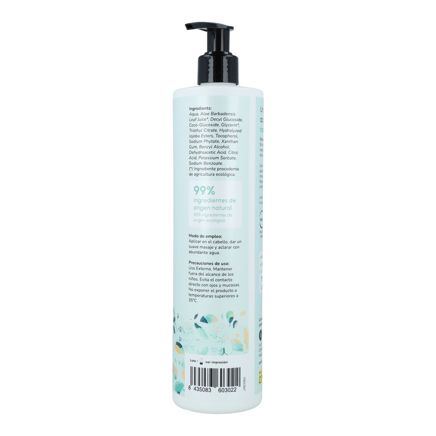 Champô e condicionador suavizantes sem fragrância Planeta Huerto para cabelos normais 500 ml