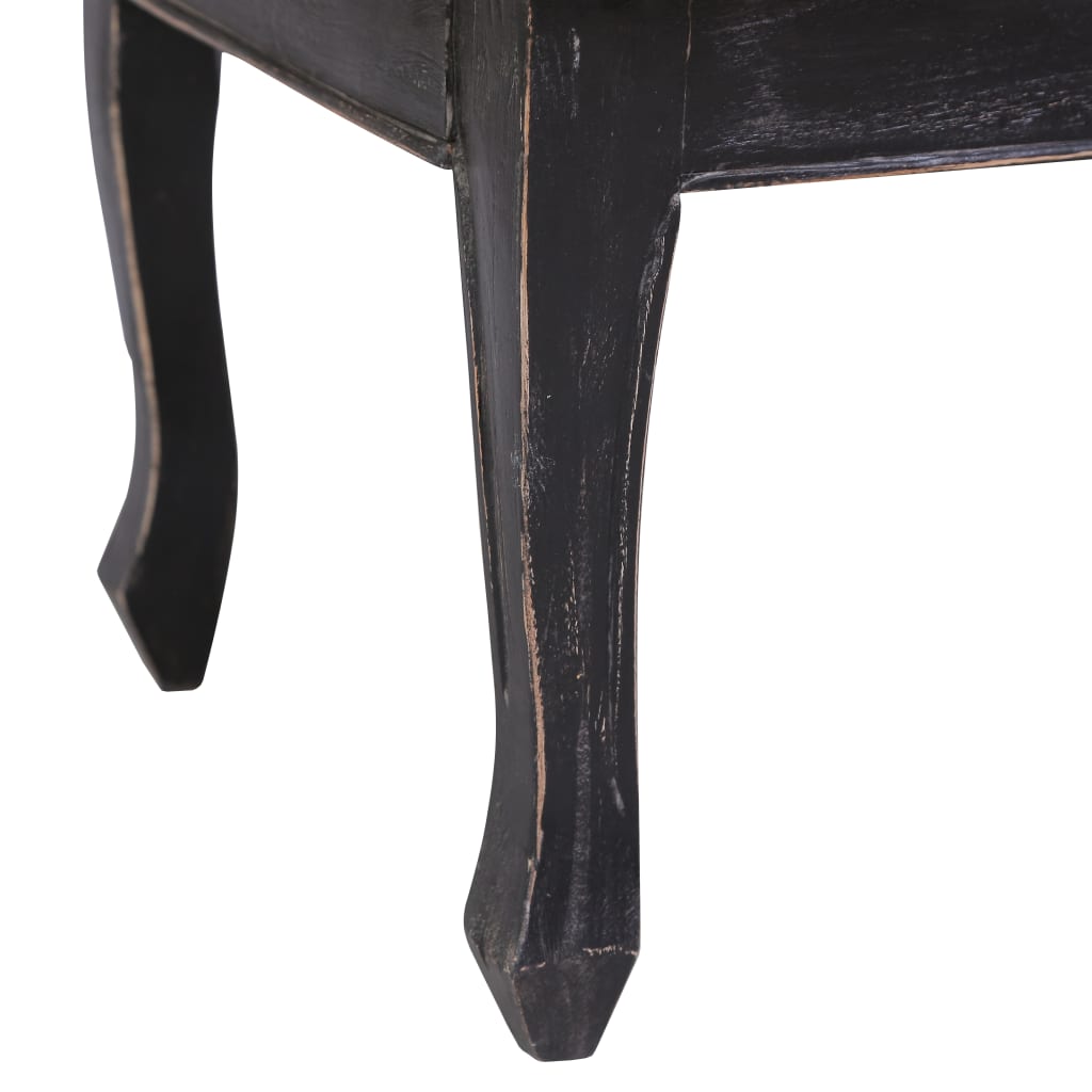 Mesa De Centro De Madera Maciza De Caoba Negra 120x60x45 Cm_3