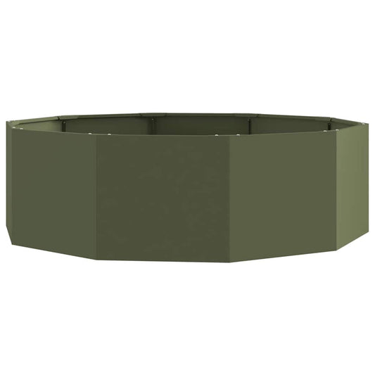 Jardinera Verde Oliva 120 X 120 X 35 Cm Acero_0