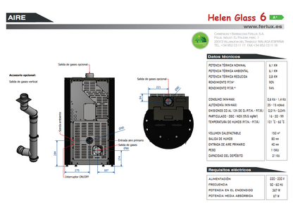 Bricosol Estufa De Pellets Helen Glass 6 De Ferlux_4