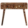 Mesa de consola de madeira maciça reciclada 90x32x75 Cm