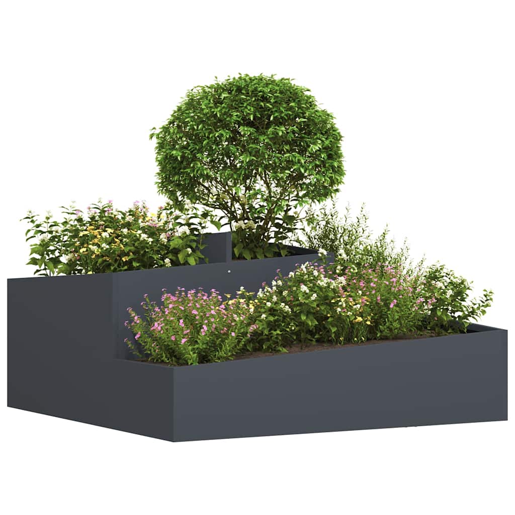 Macetero De Jardín Gris Antracita 100 X 100 X 50 Cm_2