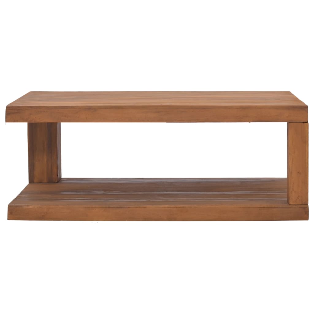 Mesa De Centro De Madera Maciza De Teca 90x50x35 Cm_1