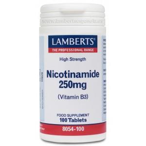 Nicotinamida 100 comprimidos de 250mg Lamberts