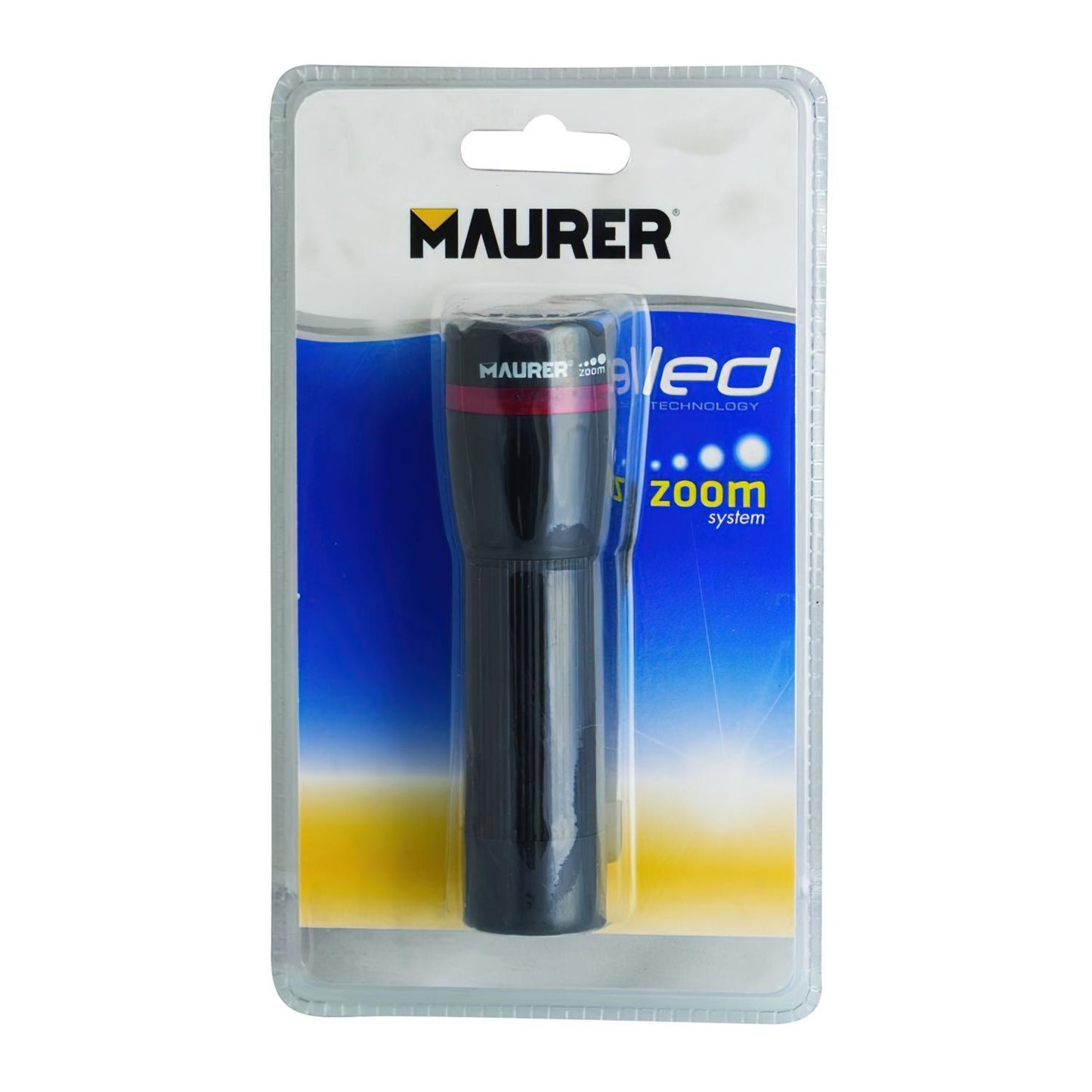 Linterna Led De Mano A Pilas (3 Aaa) 50 Lumenes Con Mango Engomado Y Función Zoom_1