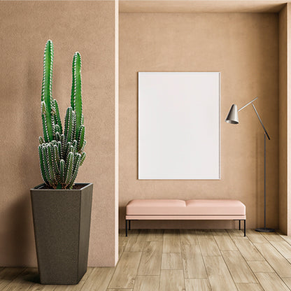 Macetero Cuadrado,con Depósito , De 19,5x19,5x37,5cm, Capacidad De 5 L.