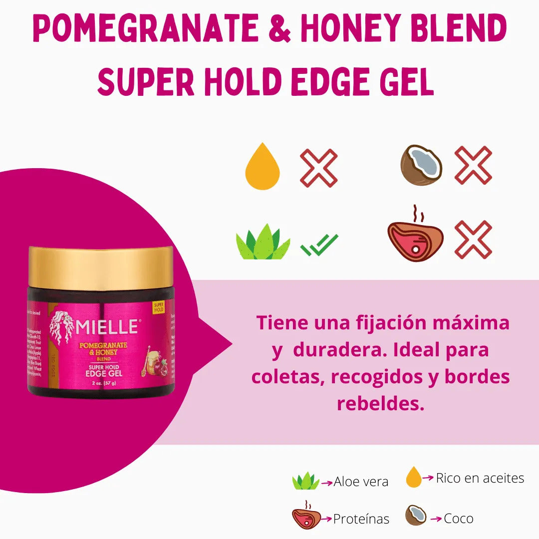 Gel Para Bordes Super Hold Granado Y Miel Mielle Organics 57g_1