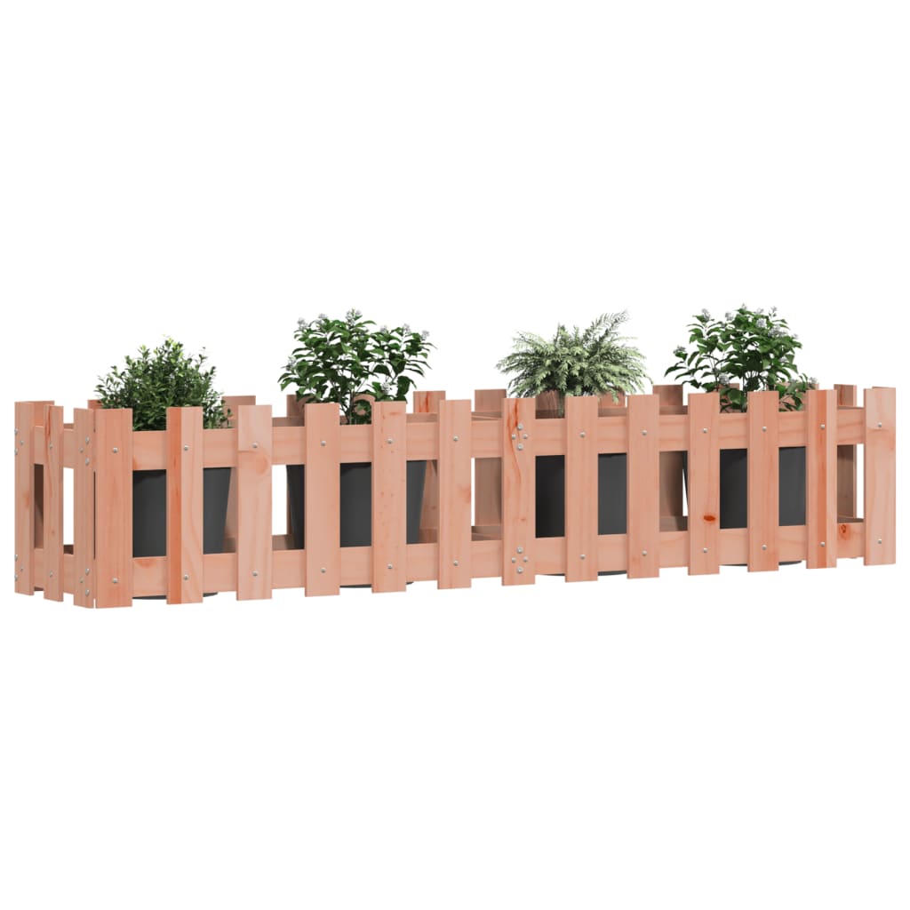 Arriate Elevado Jardín Valla Madera Maciza Douglas 150x30x30 Cm_2