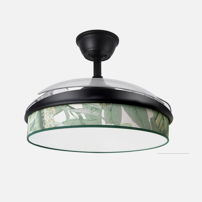 Ventilador Dc Moda 72w Negro/hoja Verde 108d 3aspas 7200lm 3000k,4000k,6000k Remoto+memoria+temporizador_2