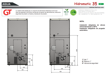 Bricosol Estufa De Pellets Hidromatic 35 De Ferlux_3