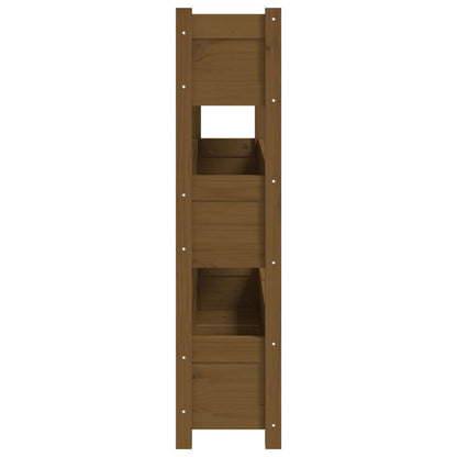 Jardinera De Madera Maciza De Pino Marrón Miel 112x25x104,5 Cm_5