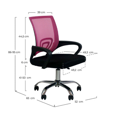 Silla De Escritorio Con Ruedas Classic 95x65x52cm O91_5
