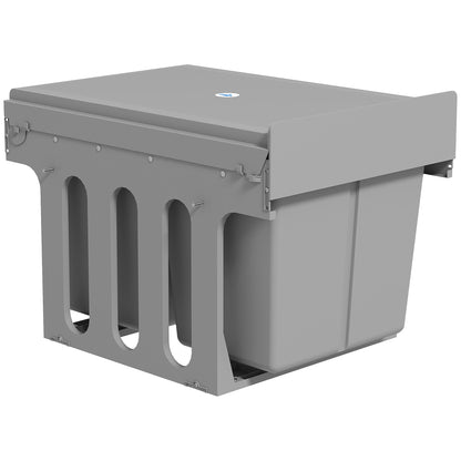 Caixote De Lixo Homcom Abs, Pp Cinzento Claro 48x34.3x35.1 Cm_0