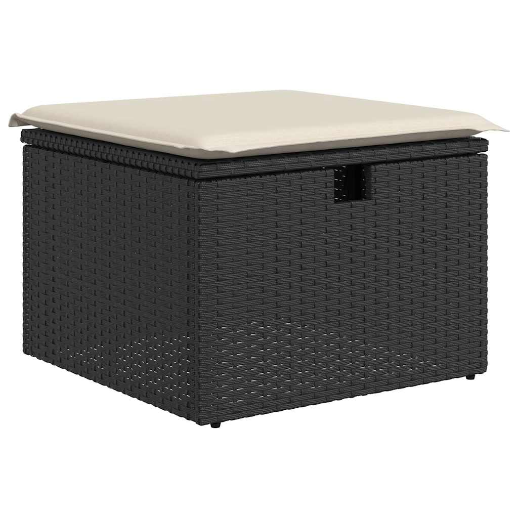Set De Sofás De Jardín Y Cojines 8 Piezas Ratán Sintético Negro / Vetonek_2
