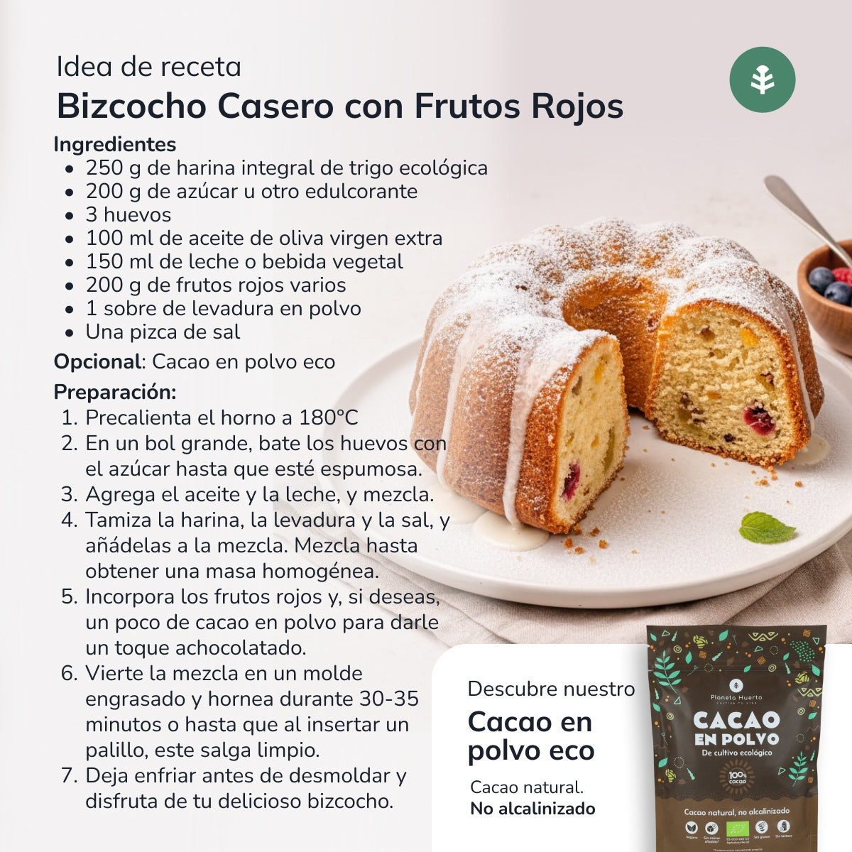 Farinha de Trigo Integral Eco Planeta Huerto 800 g