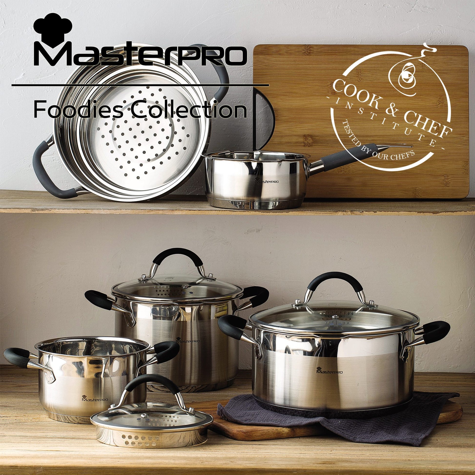 Stock Pot 28x16.5cm 9,8l Acero Inox Ind C/tapa Foodies Mp_1