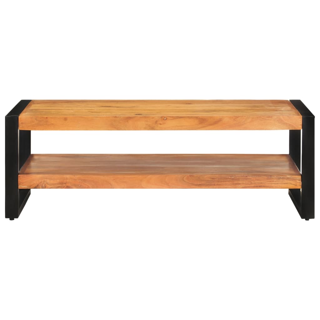 Mesa De Centro De Madera Maciza De Acacia 120x60x40 Cm_0