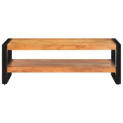 Mesa De Centro De Madera Maciza De Acacia 120x60x40 Cm_0