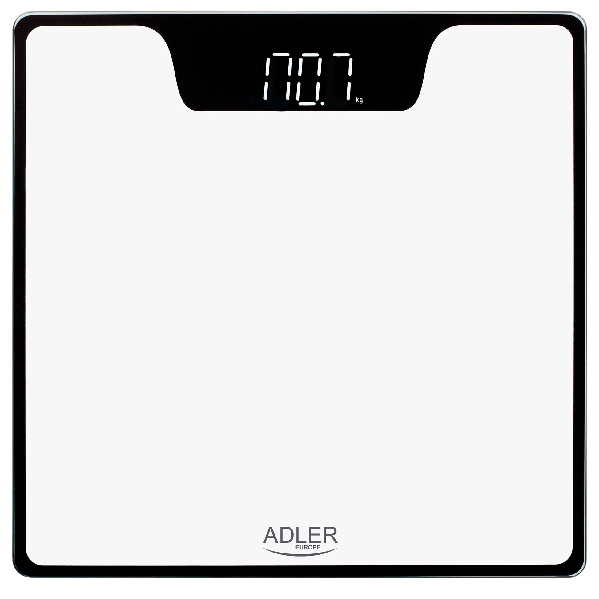 Báscula De Baño Digital Alta Precisión 180kg, Pantalla Led Apagado Automático, Vidrio Templado Adler Ad8174w Blanco_5