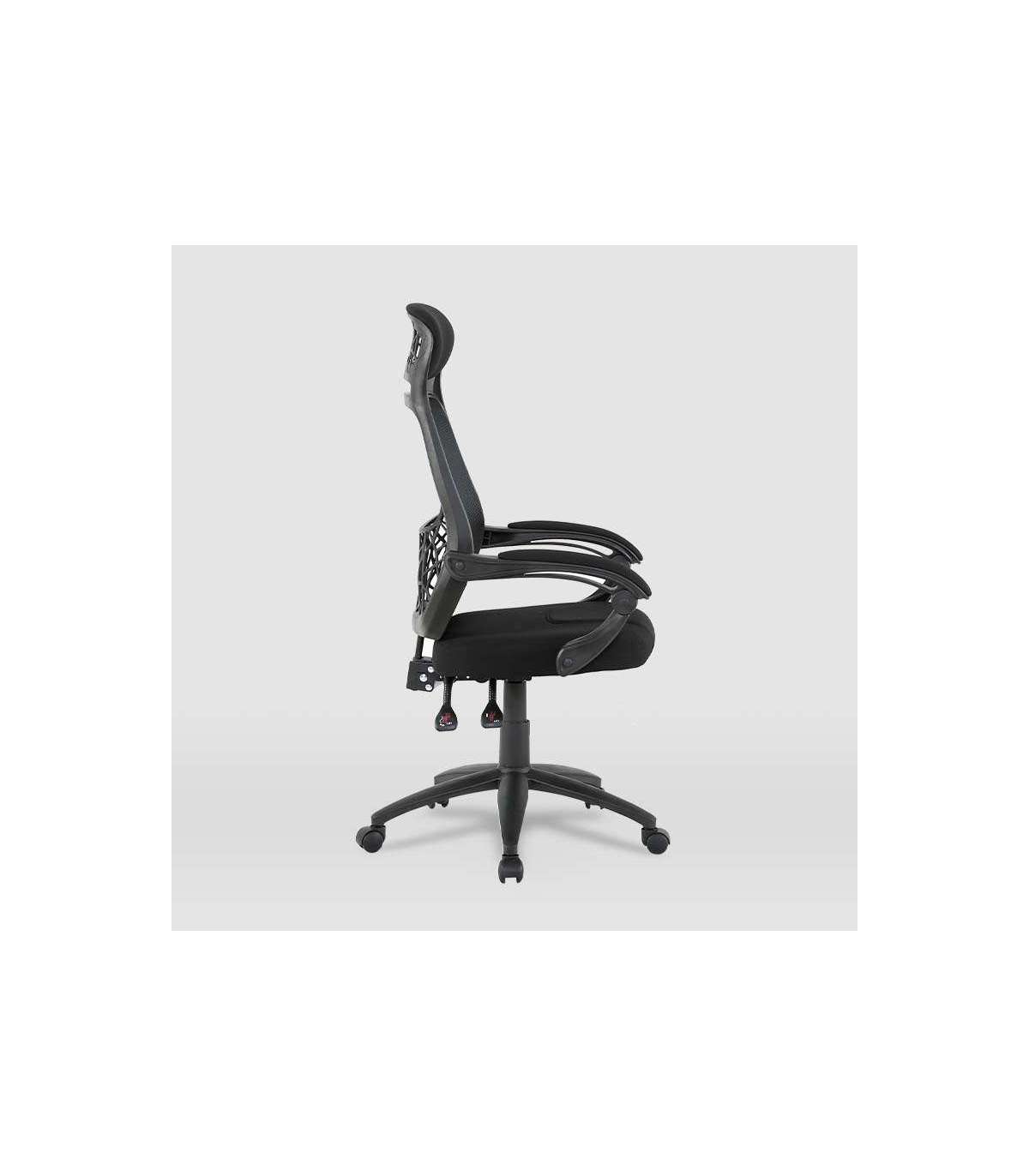 Silla De Oficina Erika En Negro. Alto: 114,5-122,5, Ancho: 62, Fondo: 58._5