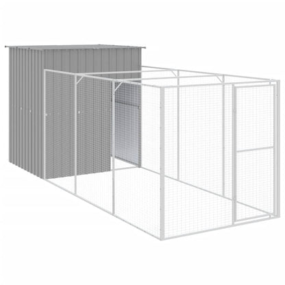 Caseta Perros Corral Acero Galvanizado Gris Claro 165x455x181cm_0