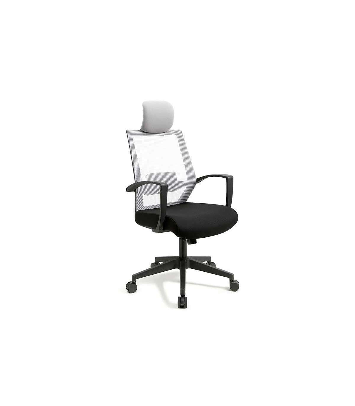 Silla Despacho Giratoria Elevable Acabado Negro/gris 63 Cm(ancho) 117-124 Cm(altura) 51cm(_1