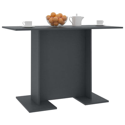 Mesa De Comedor De Madera Contrachapada Gris 110x60x75 Cm_3