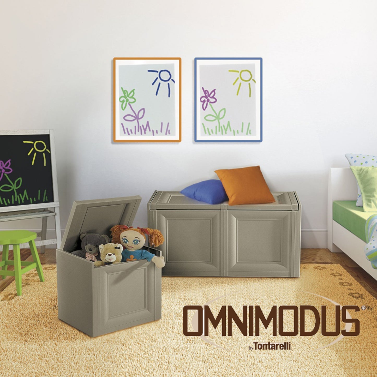 Baúl Omnimodu3 Módulos (sin Separadores Internos Y Sin Patas) Modelo Wengé_1