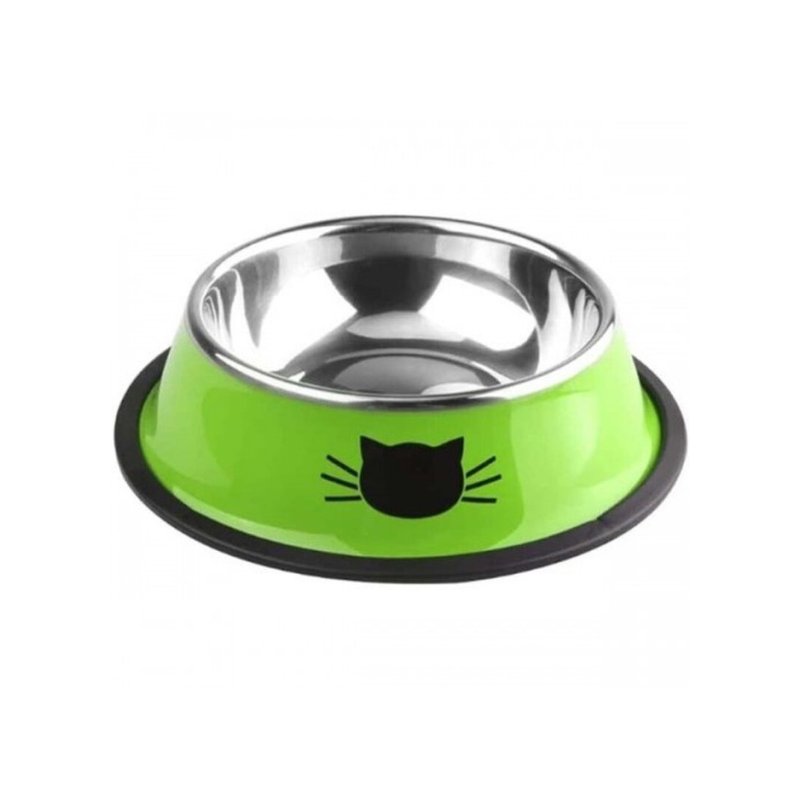 Edipets Comedero Para Gatos De Acero Inoxidable Verde_0