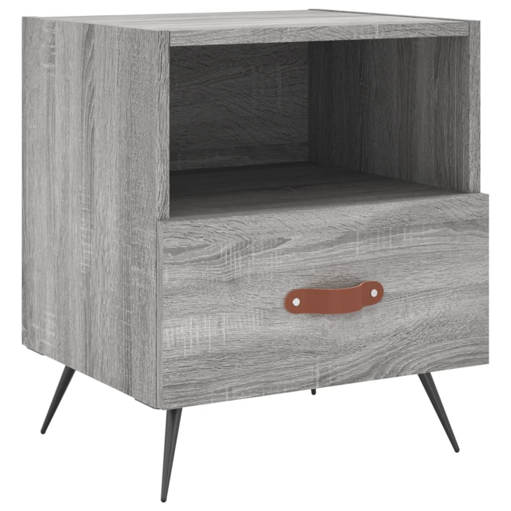 Mesitas Noche 2 Uds Madera Ingeniería Gris Sonoma 40x35x47,5 Cm_3